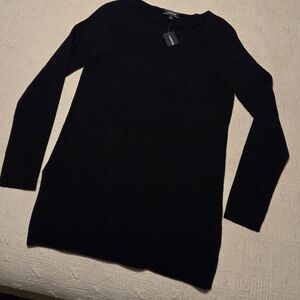 NWT Navy Lands' Long Sweater, Size XS